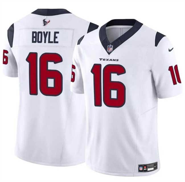 Men & Women & Youth Houston Texans #16 Tim Boyle White 2024 F.U.S.E Vapor Untouchable Stitched Jersey